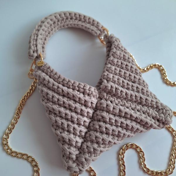 Gehaakte crossbody tas 'Beige'