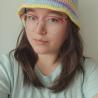 Thumbnail for Gehaakte bucket hat | Pastel regenboog