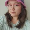 Thumbnail for Gehaakte bucket hat | Blauw, paars, lavendel en roze