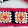 Thumbnail for Gehaakte granny square tas | Zwart, roze en geel