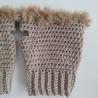 Thumbnail for Gehaakte handschoenen - gehaakte vingerloze handschoenen | Beige