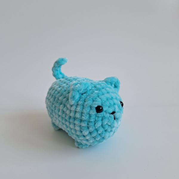 Gehaakte knuffel 'Turquoise kat'