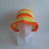 Thumbnail for Gehaakte bucket hat 'Groen, oranje en geel'