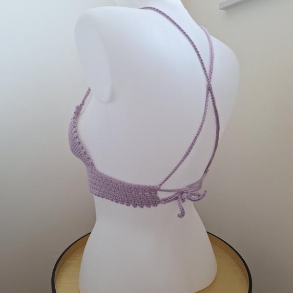 Gehaakt topje 'Loli top lila'