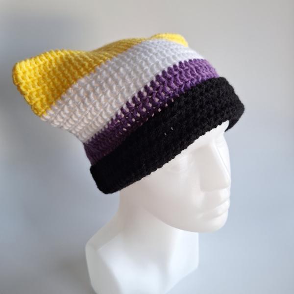 Gehaakte muts | Non-binary vlag