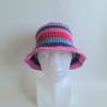 Thumbnail for Gehaakte bucket hat | Blauw, paars, lavendel en roze
