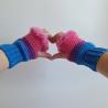 Thumbnail for Gehaakte handschoenen - gehaakte vingerloze handschoenen | Biseksuele Pride vlag