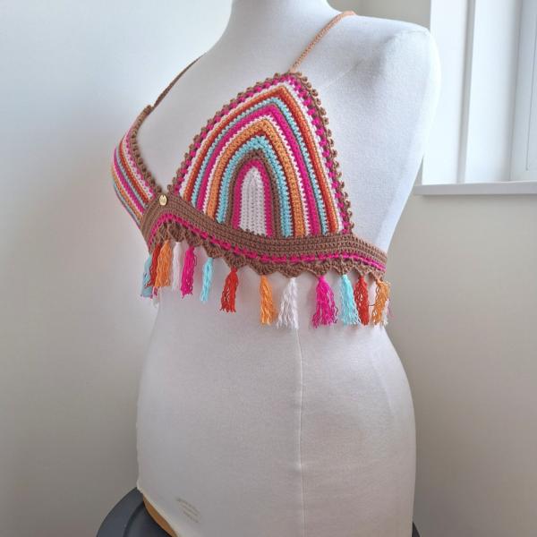 Gehaakt topje 'Gigi top tropisch'