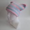 Thumbnail for Gehaakte muts | Lichtroze en lichtblauw