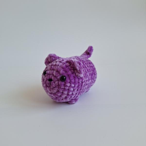 Gehaakte knuffel 'Paarse kat'