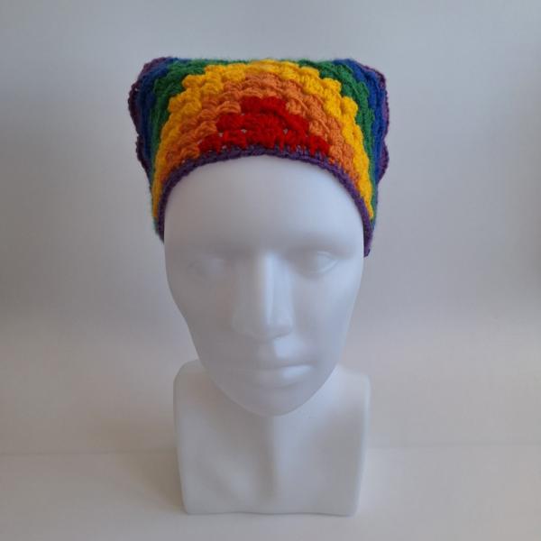 Gehaakte bandana 'Pride regenboog vlag'