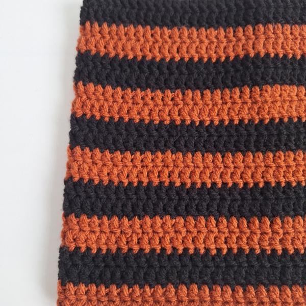 Gehaakte muts | Zwart en roest