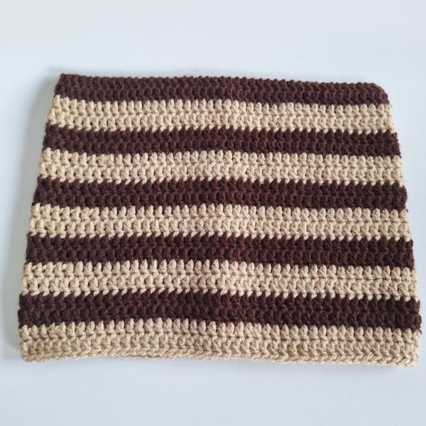 Gehaakte muts | Bruin en beige