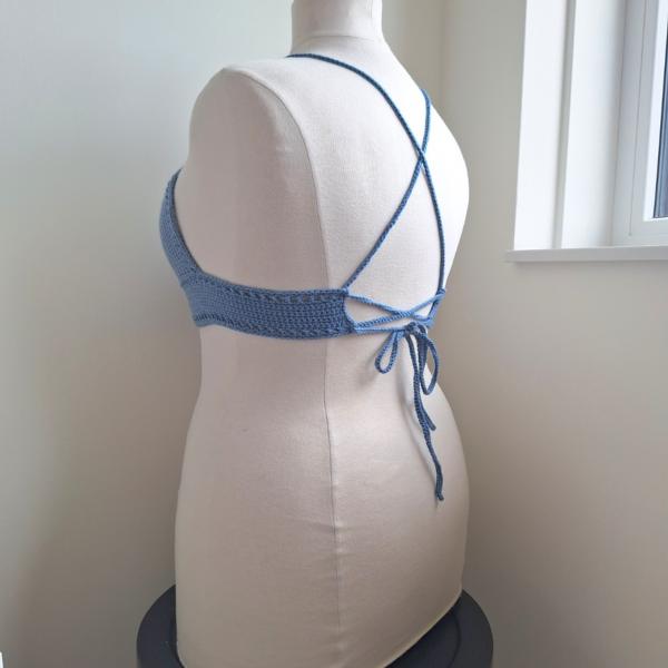 Gehaakt topje 'Boho top blauw | paars'