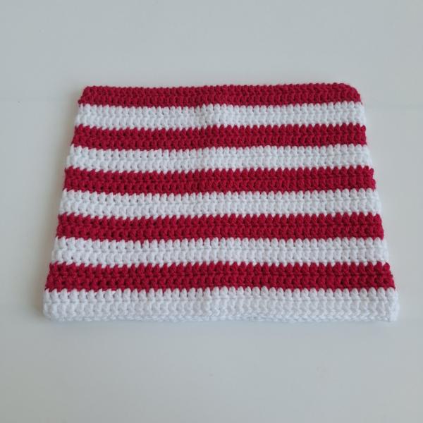 Gehaakte muts | Fuchsia en wit