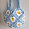Thumbnail for Gehaakte tas | Blauwe madeliefjes