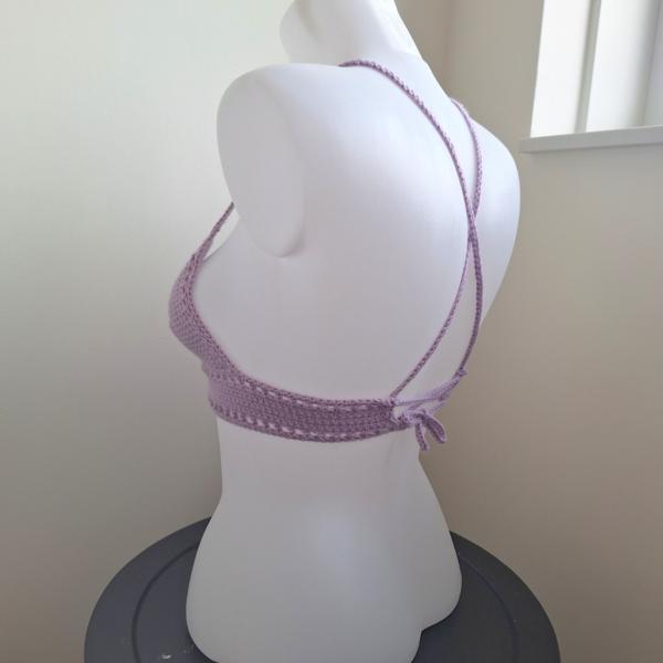 Gehaakt topje 'Boho top lila'