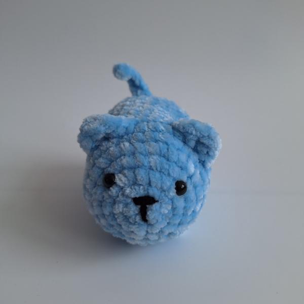 Gehaakte knuffel 'Lichtblauwe kat'