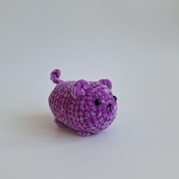 Gehaakte knuffel 'Paarse kat'