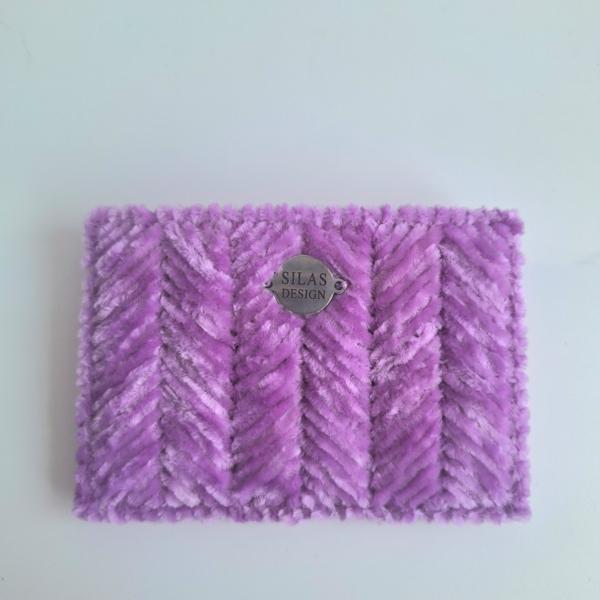 Geweven pasjeshouder | Lavendel velvet look