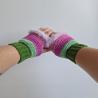 Thumbnail for Gehaakte handschoenen - gehaakte vingerloze handschoenen | Groen, mintgroen, lavendel, Barbie roze en lila