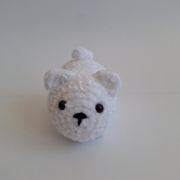 Gehaakte knuffel 'Witte kat'