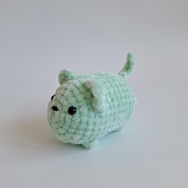 Gehaakte knuffel 'Groene kat'