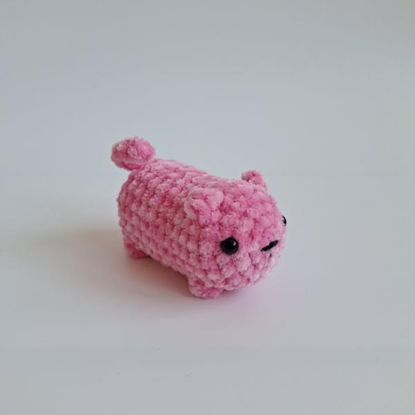 Gehaakte knuffel 'Kleine roze kat'
