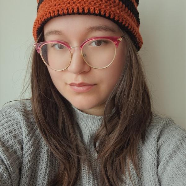 Gehaakte muts | Zwart en roest