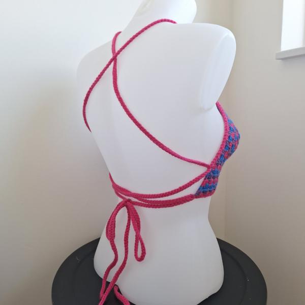 Gehaakt topje 'Pride biseksuele vlag'