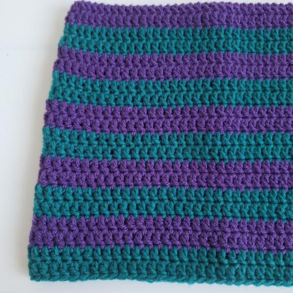 Gehaakte muts | Paars en petrol