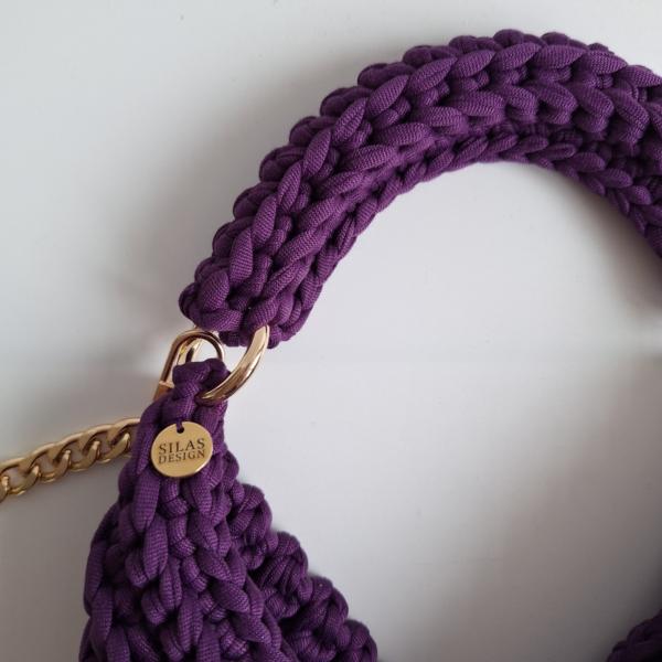 Gehaakte crossbody tas | Paars