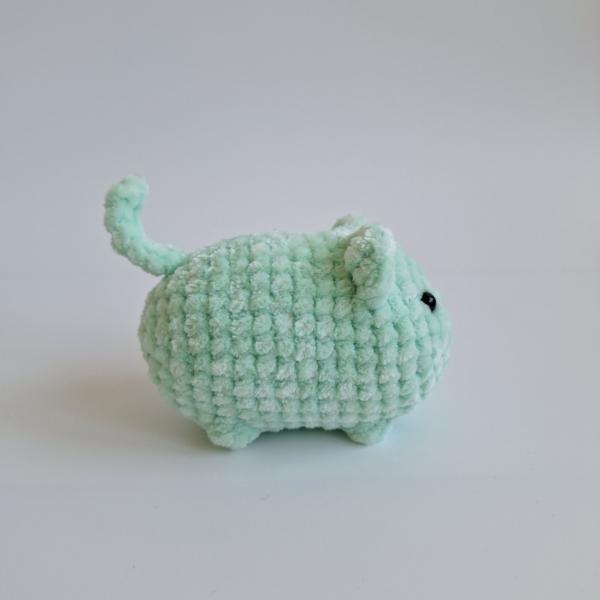 Gehaakte knuffel 'Groene kat'