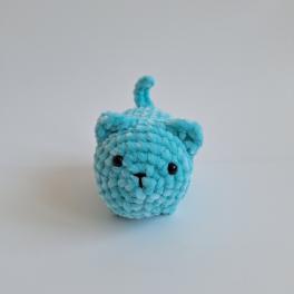 Gehaakte knuffel 'Turquoise kat'