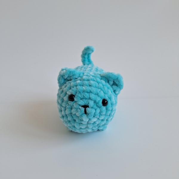 Gehaakte knuffel 'Turquoise kat'