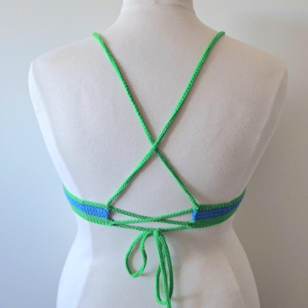 Gehaakt topje | Blauw en groen