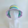 Thumbnail for Gehaakte bucket hat | Blauw, mint, lila en lime