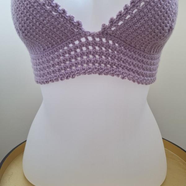 Gehaakt topje 'Loli top lila'