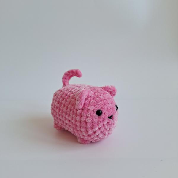 Gehaakte knuffel 'Roze kat'