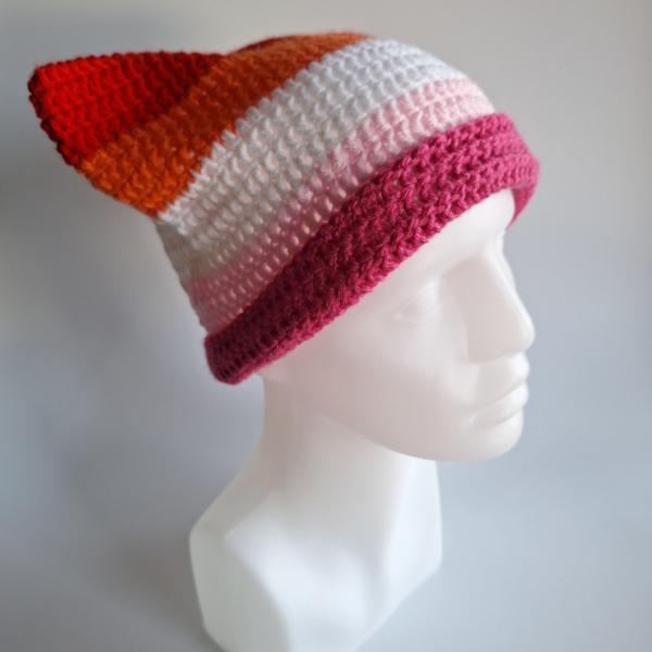 Gehaakte muts | Lesbische vlag