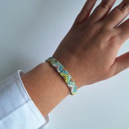 Geweven kralen armband 'Boho-chic zigzag'