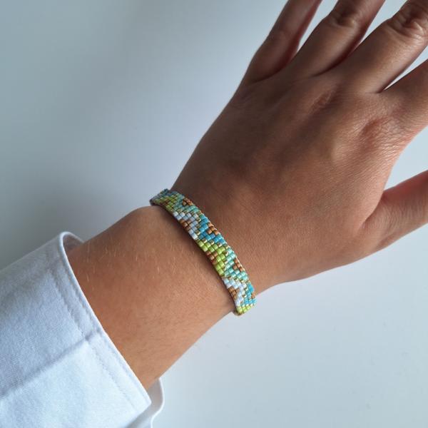 Geweven kralen armband 'Boho-chic zigzag'