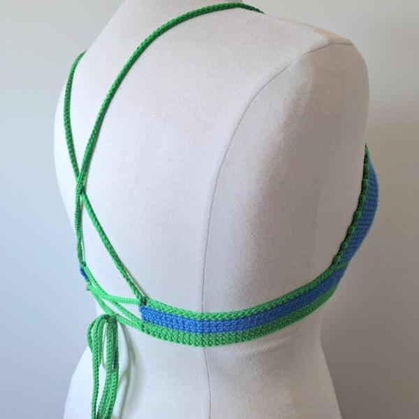 Gehaakt topje | Blauw en groen