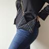 Thumbnail for Gehaakte crossbody tas 'Metallic zwart regenboog'