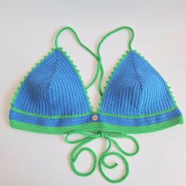 Gehaakt topje | Blauw en groen