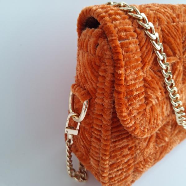 Geweven crossbody tas | Oranje en goud