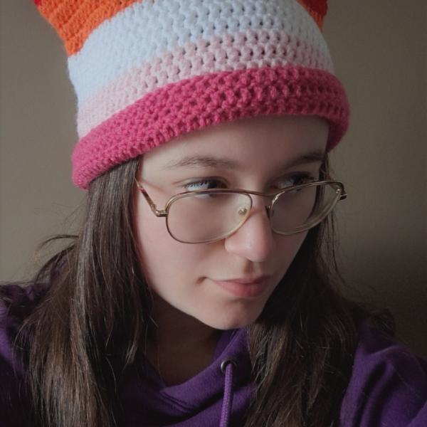 Gehaakte muts | Lesbische vlag