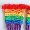 Thumbnail for Gehaakte handschoenen - gehaakte vingerloze handschoenen | Regenboog