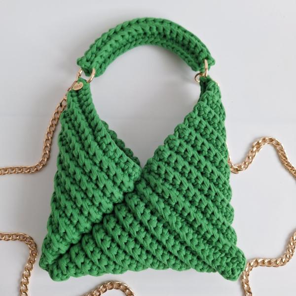 Gehaakte crossbody tas | Groen