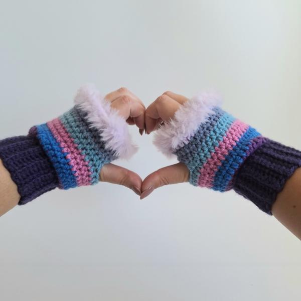 Gehaakte handschoenen - gehaakte vingerloze handschoenen | Coraline vibes